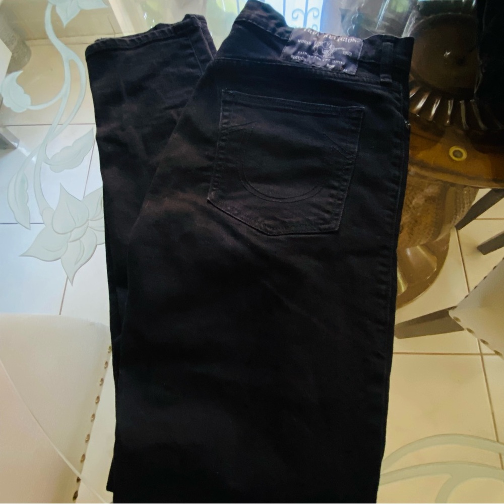 True Religión Mens  Black Jeans - 33”x 33” L Classic Straight Fit